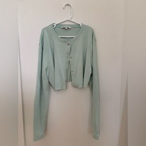 Mint green cropped cardigan - Size S